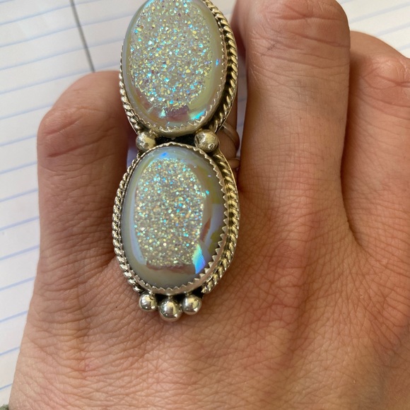 M&S druzy ring in ice - Picture 4 of 5